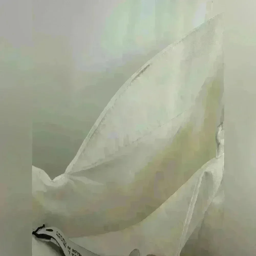 ZARA Poplin White Pleated Midi Dress Size L **Flaw see description - Picture 6 of 6